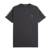 Anker Grijs/Zwart Ringer T-shirt Fred Perry , Gray , Heren