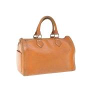 Pre-owned Leather handbags Louis Vuitton Vintage , Orange , Dames