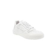 Witte Leren Sneakers met Gouden Details Liviana Conti , White , Dames