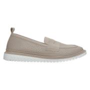 Beige Dames Geperforeerde Loafers op Elastische Zool Er00112831 Estro ...