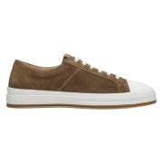 Heren Bruine Lage Sneakers gemaakt van Echt Italiaans Velours Er001145...