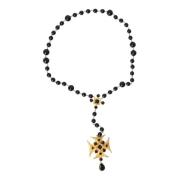 Gouden Kruis Kralenketting Dolce & Gabbana , Yellow , Dames