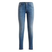 Skinny-Fit Curve X Jeans met Label Patch Guess , Blue , Dames
