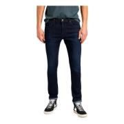 Blauwe Zip Jeans met Zakken Lee , Blue , Heren