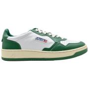 Witte Groene Lage Top Sneakers Autry , Multicolor , Heren