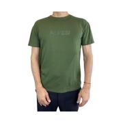 Groen T-shirt met Korte Mouwen Aspesi , Green , Heren