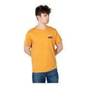 Klassiek Ronde Hals T-Shirt Guess , Orange , Heren