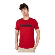 Klassieke Ronde Hals T-Shirt Guess , Red , Heren