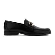 Luxe Kalfsleren Loafers Salvatore Ferragamo , Black , Heren