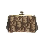 Pre-owned Cotton wallets Dior Vintage , Brown , Dames