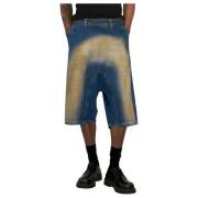 Verroeste Oppervlakte Denim Shorts Y/Project , Multicolor , Heren
