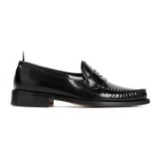 Geplooide Varsity Loafers Thom Browne , Black , Heren