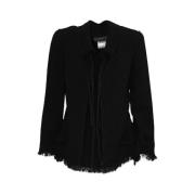 Pre-owned Wool outerwear Chanel Vintage , Black , Dames