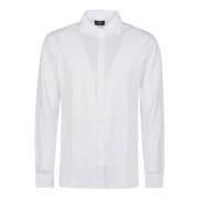 Bianco Lange Mouwen Shirt Barba Napoli , White , Heren