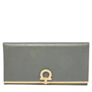 Pre-owned Leather wallets Salvatore Ferragamo Pre-owned , Gray , Dames