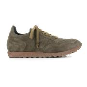 Groene Suède Kurk Zool Sneakers Alberto Fasciani , Green , Heren