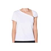 Wit Jersey Mode T-shirt Barbara Bui , White , Dames