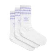 Crew Socks Adidas , White , Heren