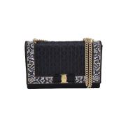 Pre-owned Satin crossbody-bags Salvatore Ferragamo Pre-owned , Black ,...