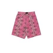 Rattle Shorts Roze Slangenhuid Pleasures , Multicolor , Heren