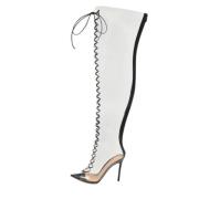 Pre-owned Leather boots Gianvito Rossi Pre-owned , White , Dames