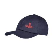 Royal Blue Logo Baseball Cap Vivienne Westwood , Blue , Heren