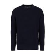 Navy Katoenen Pullover Sweater Armani Exchange , Blue , Heren