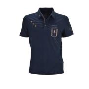 Blauwe Tricolor Polo Shirt Aeronautica Militare , Blue , Heren