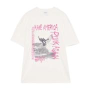 Punk Surf Katoenen T-shirt Amish , White , Heren