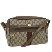 Pre-owned Canvas shoulder-bags Gucci Vintage , Beige , Dames