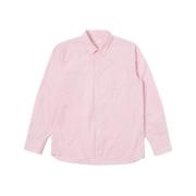 Gepatchte Contraststof Shirt Universal Works , Pink , Heren
