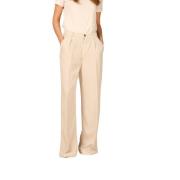 Dames NY Wide Pinces Chino Broek Mason's , Beige , Dames