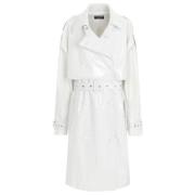 Witte Patent Trenchcoat Dolce & Gabbana , White , Dames