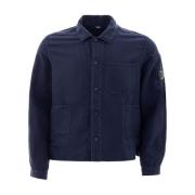 Linnen Shirt met Zakken C.p. Company , Blue , Heren