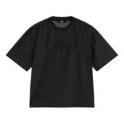 Organza Signature Oversized T-shirt Karl Lagerfeld , Black , Dames