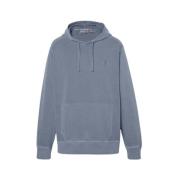 Biologische hoodie - Garment Dyed Timberland , Blue , Heren