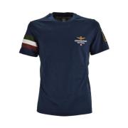 Blauw T-shirt met Tricolor Pijlen Aeronautica Militare , Blue , Heren
