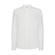 Witte Mandarin Kraag Shirt Peuterey , White , Heren