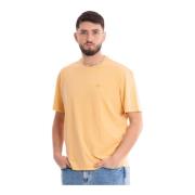 Heren Casual T-shirt Lacoste , Yellow , Heren