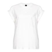 Liefde Print T-shirt Pinko , White , Dames