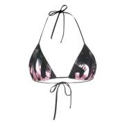 Zwarte Amerikaanse hals bikini top Moschino , Multicolor , Dames
