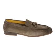 Suede Tassel Loafer Schoenen Doucal's , Brown , Heren