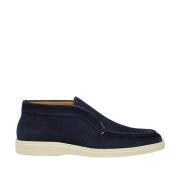 Stijlvolle Loafer Schoenen voor Mannen Santoni , Blue , Heren