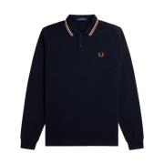 Gestreept Polo Shirt met Lange Mouwen Fred Perry , Blue , Heren