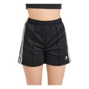 Zwarte Firebird Shorts met Zijstrepen Adidas Originals , Black , Dames