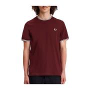 Klassieke Twin Tipped T-shirt Fred Perry , Red , Heren