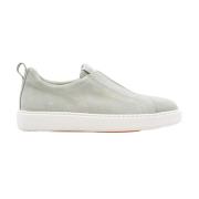 Sportieve Slip-On Sneaker Bianco/Arancio Santoni , Gray , Heren