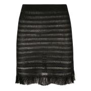 Zwarte Mini Rok Viscose Ladder Tom Ford , Black , Dames