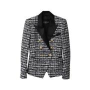 Pre-owned Plastic outerwear Balmain Pre-owned , Black , Dames