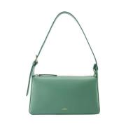 Leather handbags A.p.c. , Green , Dames